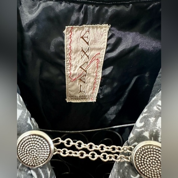 Vintage excel garment minneapolis quilted grey jacket with metal buttons size M - Picture 10 of 10